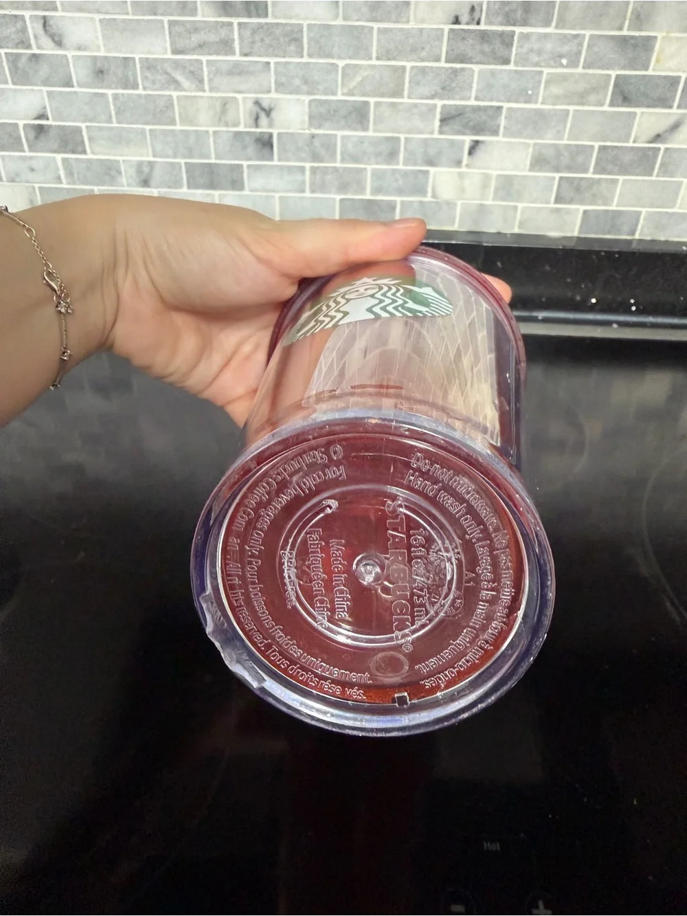 Starbucks Red Sparkle Reusable Tumbler with Straw